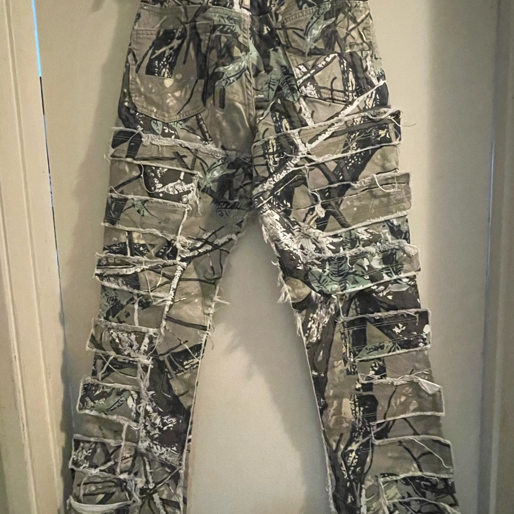 *brand new* ROCKSTAR BOYS Youth size 16 - Green Cargo Pants with Distressed Look